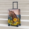 thumbnail image 2 of Lsque Horse Sunflowers Printed Luggage Cover, Travel Luggage Protector,Scratch and Dirt Resistant, Fits 18-32 Inch Luggage - X-Large, 2 of 9