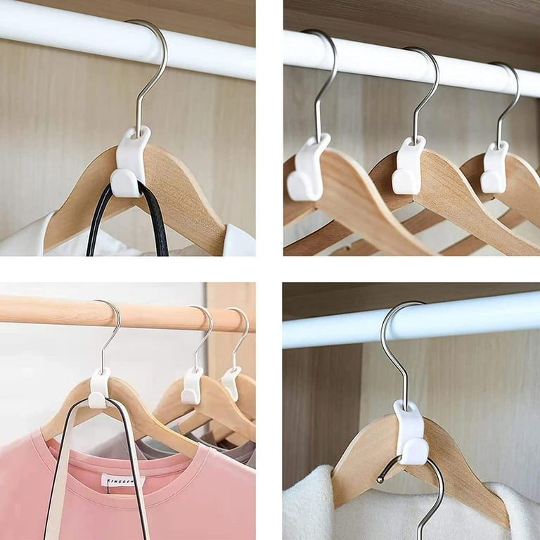 30pcs Clothes Hanger Connection Hook, Heavy-duty Magic Hanger Hook Space  Saving Clothes Hanger Extension Clamp, Suitable For Wardrobe