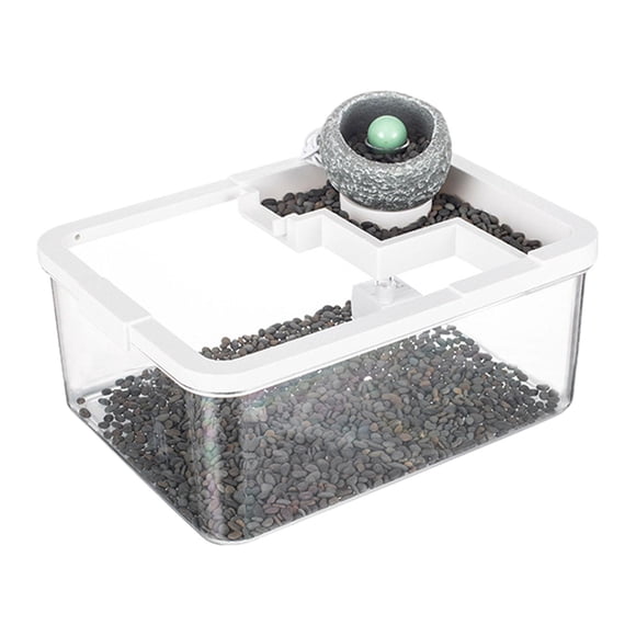 Tanque de peces dorados para acuario, sistema de circulación portátil, pecera, micropaisaje para vestidores, oficinas, salas de estar, escritorios, Blanco