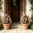 thumbnail image 5 of Doghiosgha 1 Pc 17.7 Inch Artificial Pansy Flower Stake Faux Outdoor Plants Pick for Garden Patio Yard Pathway Decor, Pink, 5 of 7
