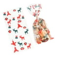 thumbnail image 4 of 200 Pieces Christmas Cellophane Treat Bags, Plastic Christmas Cello Bags with Twist Ties for Candy, Cookie, Goodies, Present Wrap, Xmas Party Favor Supplies, 4 of 6