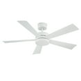 thumbnail image 3 of Wynd 52" Matte White Integrated LED Smart Ceiling Fan with Remote Control, 3 of 10