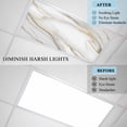 thumbnail image 4 of White Golden Marble Fluorescent Light Covers, Modern Abstract Art Marble Magnetic Light Covers for Ceiling Lights, Fluorescent Ceiling Shade Filters for Classroom Bedroom Office 4x2Ft x 3PCS, 4 of 8