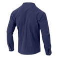 thumbnail image 4 of Camisas de los Hombres de Manga Larga Casual Color Sólido Solapa Mezcla de Lino, Suéter de Mitad de Cremallera para el Ocio Diario Al Aire Libre, 4 of 8
