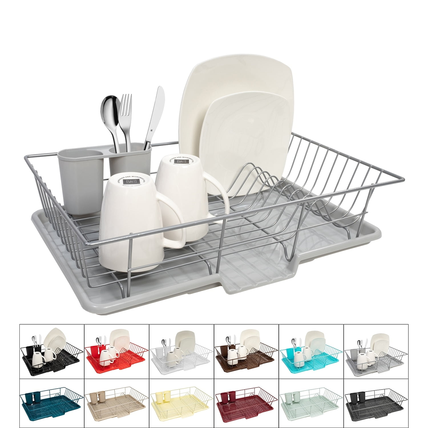 3-Piece Kitchen Sink Dish Drainer Set - Various Colors to Choose From