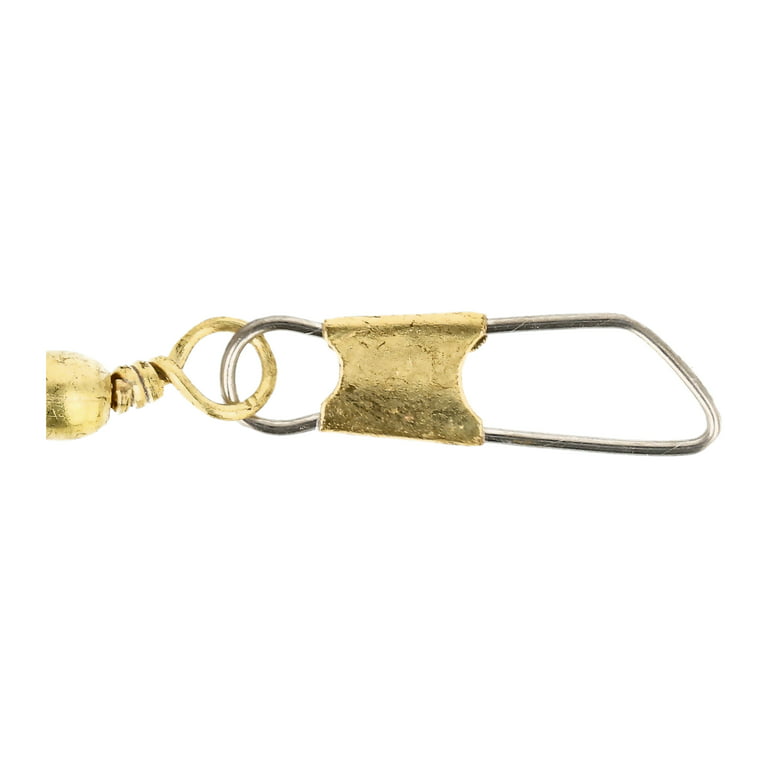 Eagle Claw Barrel Swivel with Safety Snap, Brass, Size 7
