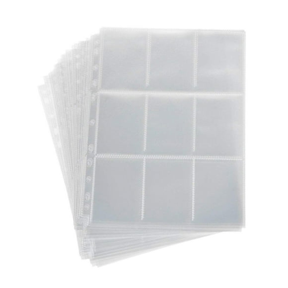 9 Pocket Page Protector,90 Pockets Premium Trading Card Sleeves, Card Sheets Protectors for Sport Cards,Coupon,Business Cards, Cards