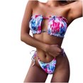 thumbnail image 1 of Bikini sexy de dos piezas con estampado tie-dye para mujer Fridja  nalpqowj58623, 1 of 1