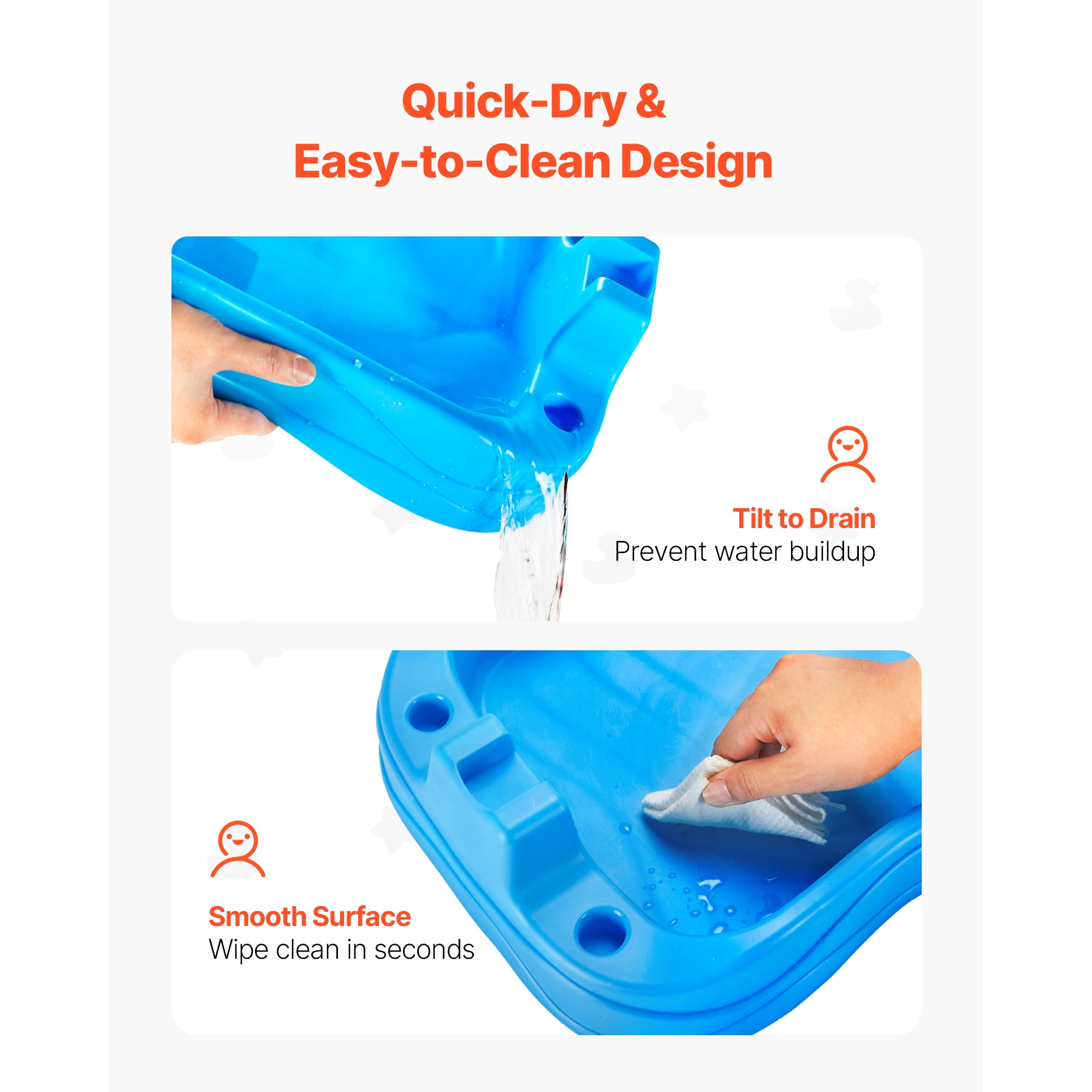 KFFKFF Sand and Water Table for Toddlers, Dual-Sided Kids Activity Playset with 37 Accessories, Sensory Table for Outdoor Summer Fun, Ideal for Boys and Girls Ages 3 and Up