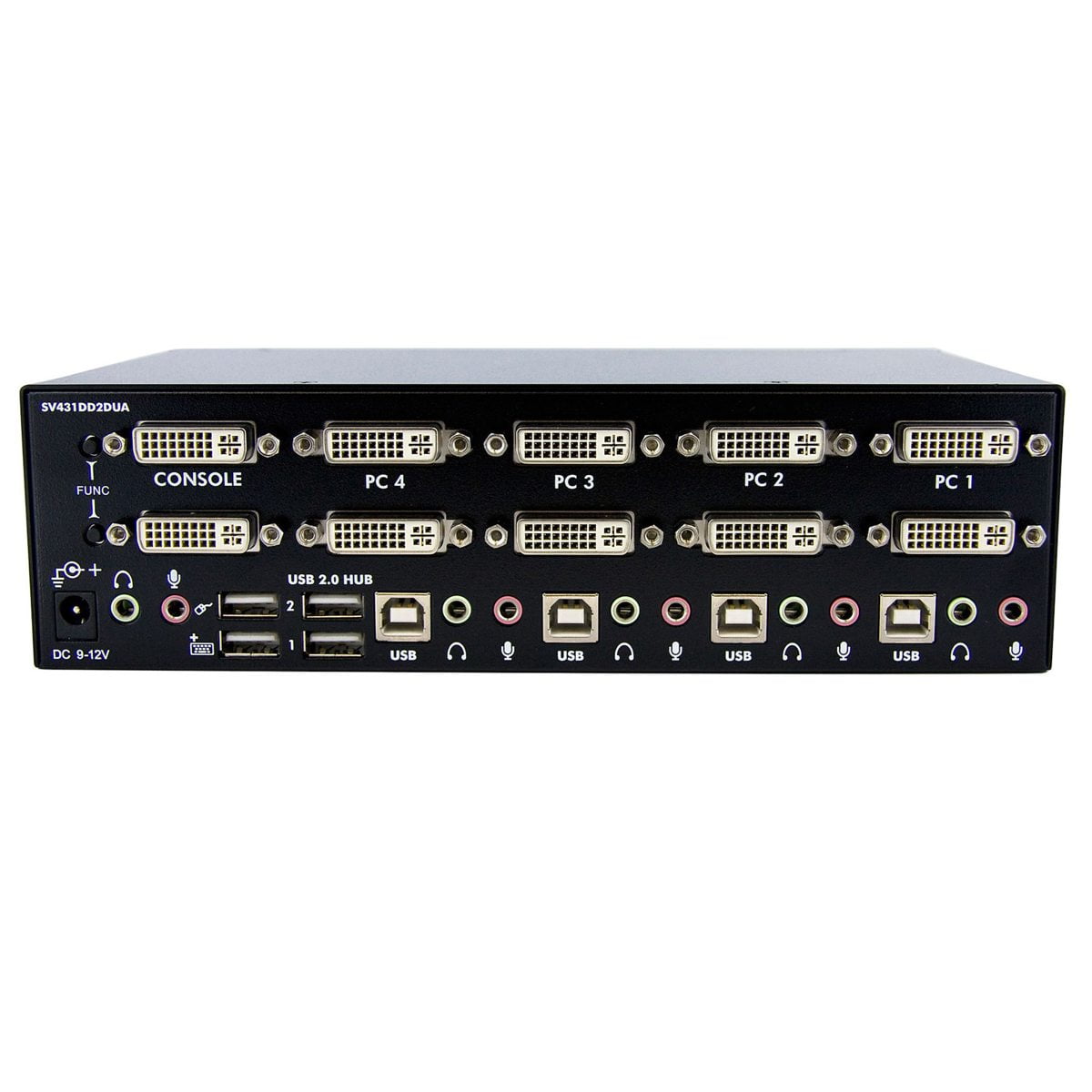 StarTech 4-Port Dual DVI USB KVM Switch with Audio and USB 2.0 Hub