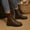 Brown, variant on Women's Ankle Boots, Middle Heel Casual Boots for Women, Round Toe Comfortable Winter Boots Black 41