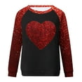 thumbnail image 4 of Tumotour Valentine'S Day Pullover Shirts For Women Crew Neck Long Sleeves Printed Tops Casual Cute Tunic Tops Tees Blouses Loose Pullover Tops, 4 of 4
