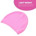 thumbnail image 4 of EeaseCA Chapeau de Natation en Silicone Utile Pratique Imperméable Protection des Oreilles pour Femmes (Rose), 4 of 8