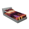 thumbnail image 2 of Ambesonne Colorful Fitted Sheet & Pillow Sham Set, River Mars with Nebula, Twinxl, Multicolor, 2 of 2
