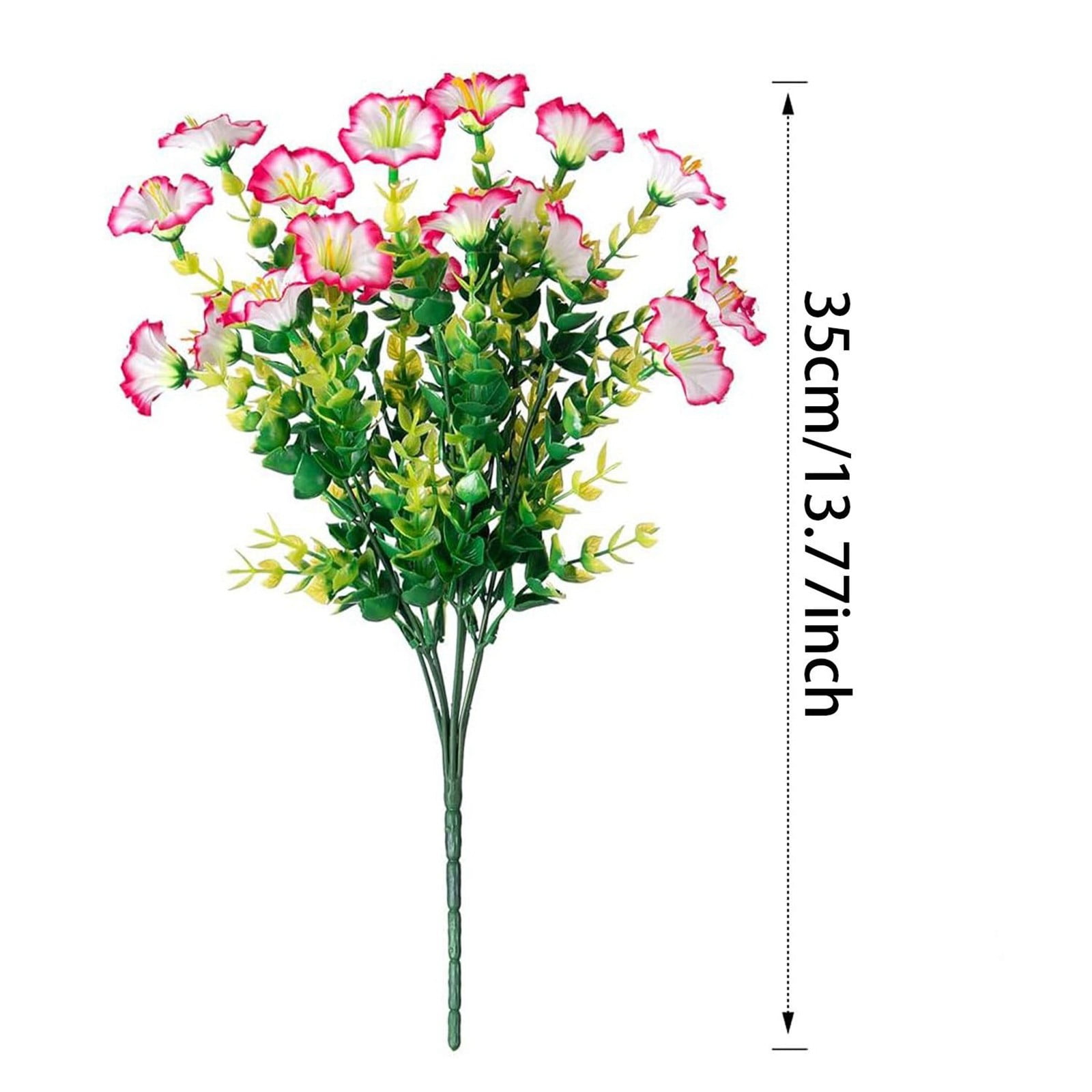 Artificial Morning Glory Flowers - Realistic Silk Floral Arrangement for Outdoor Planters, Window Boxes & Balcony Decor Seven Fork, All-Weather Use
