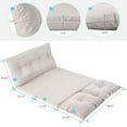 Adjustable 5 Positions Fabric Folding Chaise Lounge Sofa Chair,Thicken