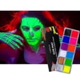 thumbnail image 3 of Pintura facial, herramienta de pintura corporal, maquillaje cosmético profesional, Cosplay, lavable, para escenario cosmético, disfraz de Halloween, Sunnimix Pintura de cara y cuerpo, 3 of 5