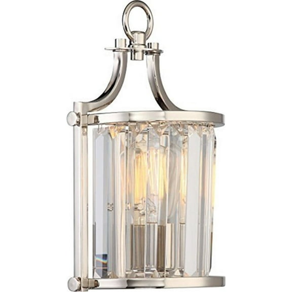 Nuvo 60-5766 - Krys Sconce; Short Prisms; Vintage Lamp Polished Nickel Finish