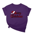 thumbnail image 2 of Tejiojio Women Clothes Women's Fall Fashion Short-sleeved Crew-neck Christmas Print Casual Top Pullover Short Sleeve Tshirts for Women, 2 of 5