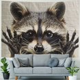 thumbnail image 4 of Orinice Raccoon Sharp Claws Furry Art Tapestry Wall Hanging Unique Style Graphic Tapestries Home Wall Decor for Living Room Bedroom Apartment Farmhouse Dorm 40x60inch, 4 of 6