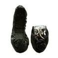 thumbnail image 2 of J&C S01_12A_001 Folding Black Rosette Fabric Ballerina Flats-6.5 for womens, 2 of 3