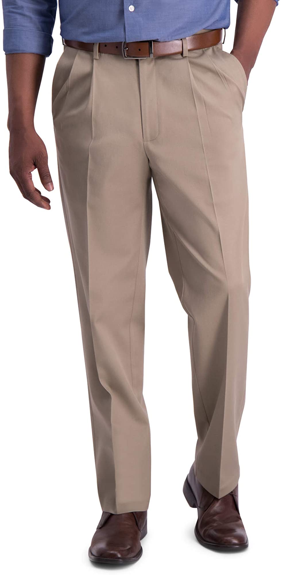 Haggar Mens Iron Free Premium Khaki 
