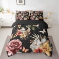 thumbnail image 2 of Manfei Teens Girls Flying Butterflies Bedding Comforter Set 7pcs,Chic Floral Flowers Queen Bedding Sets Super Cozy,Spring Garden Queen Sheet Sets,Ultra Soft Home Decor,Reversible, 2 of 8