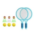 thumbnail image 3 of Almencla Kids Tennis Racket Racket Balls Comfortable Grip Badminton Shuttlecocks Portable Blue, 3 of 8