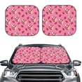 thumbnail image 2 of Saiise Strawberry Cake for Foldable Car Sun Shades (2-Pack) Offer Sun Protection with an Easy-fold Design for Convenient Windshield Shading-Large, 2 of 6