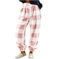 thumbnail image 2 of Stamzod Flannel Pajama Pants Women Fashion Plaid Warm Winter Lounge Pants Comfy Fuzzy Fleece Sleepwear for Women with Pockets, 2 of 9