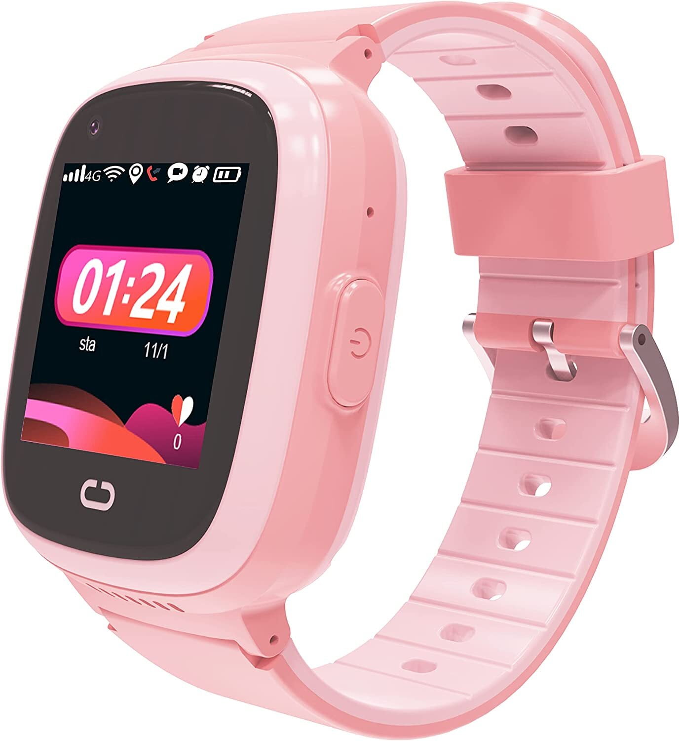 PTHTECHUS Kids Smartwatch with GPS 4G HD Touchscreen Watch with Phone GPS Tracker Real-Time Location SOS Video Call Voice Camera Waterproof Android and iOS for Boys Girls Gift Pink - Walmart.com