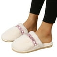 thumbnail image 3 of Vedolay Women's Shoe Plush Warm Slip On Slipper Flats Comfortable Casual Winter Outdoor Shoes Pink,39, 3 of 5