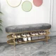 thumbnail image 1 of Cojín de bolsa suave y grueso, taburete de cambio de zapatos de hierro de lujo con luz nórdica, marco de Metal, cojín para puerta del hogar, almacenamiento de zapatos, 1 of 4
