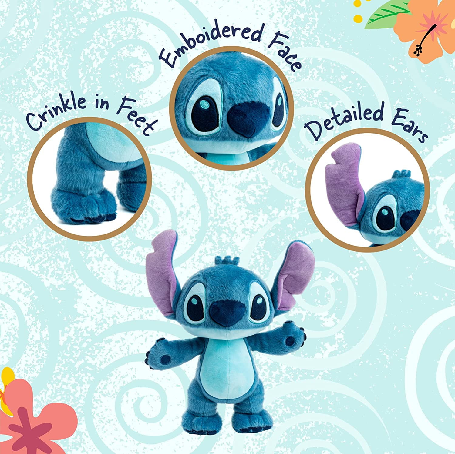 15" Disney Baby Lilo & Stitch Baby Stitch Stuffed Animal Plush Toy Boys Girls Toddlers Kids, Ages 0+