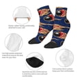 thumbnail image 3 of Uemuo Bowling Ball And Flame Printed Crew Socks, Moisture-Wicking Socks, Athletic Socks for Men Breathable Cushion Socks Casual Sport Socks for Running Traveling, 3 of 6