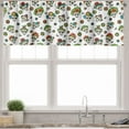 thumbnail image 3 of Ambesonne Mexican Valance & Curtain, Dead Sugar Skull Flowers, 55"x30", Multicolor, 3 of 7