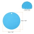 thumbnail image 2 of Unique Bargains Silicone Trivet Mats 2pcs, Round Hot Pan Pads Honeycomb Drying Mat for Kitchen Counter Table  Blue, 2 of 5