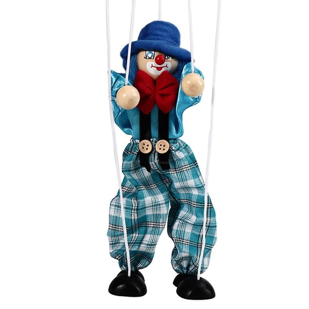 Marioneta de mano de payaso, marioneta de juguete para niños, marioneta colorida de madera, muñeco de marioneta, juguetes interactivos para padres e hijos