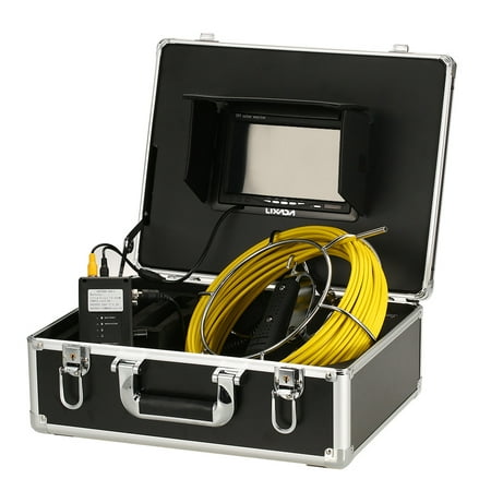 Lixada 20M Drain Pipe Sewer Inspection Camera IP68 Waterproof Industrial Endoscope Borescope 6.5mm Super Slim Inspection Camera 7