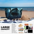 thumbnail image 5 of Balery Undersea Shark Beach Travel Bag - Water-Resistant, Large Capacity Lightweight Tote with 7 Pockets for Women and Men - Perfect for Beach, Pool, Gym, and Travel, 5 of 7