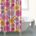 thumbnail image 4 of Pioneer Flower Floral Print Pattern Shower Curtain 72"x72", Bathroom Decorative Shower Curtain Set with 12 Hooks, Waterproof Washable, 4 of 6