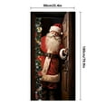 thumbnail image 3 of Sahpxhe Christmas Decorative Door Cover, Beautiful Durable Christmas Balls and Santa Claus Background Door Cover for Xmas Party Decorations 35.43x70.87 Inch Multicolor, 3 of 9