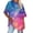 A-Blue129, variant on Cosmic Cloud Oversized Tunic For Women Drop Shoulder Galaxy Star Print Tee Lightweight Casual Loungewear Top