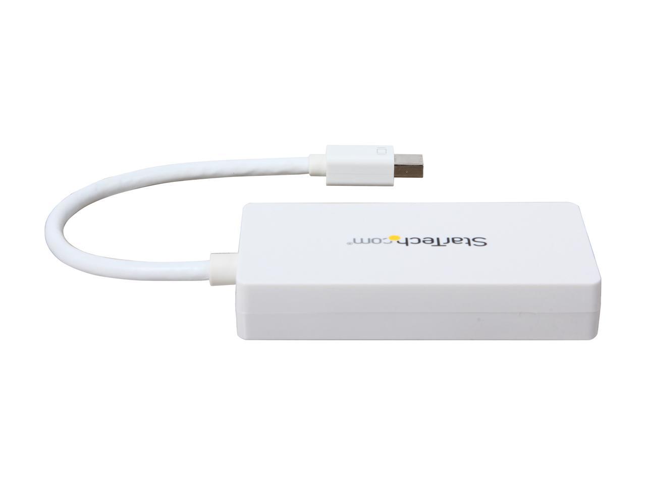 StarTech.com MDP2VGDVHDW Travel A/V Adapter: 3-in-1 Mini DisplayPort to VGA DVI or HDMI Converter - White - image 5 of 6