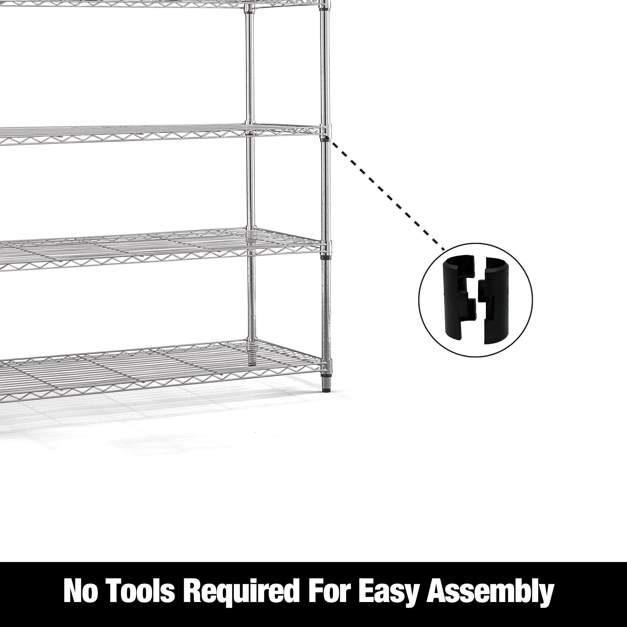 WorkPro 6-Tier Chrome Wire Shelving