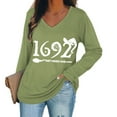 thumbnail image 4 of 1692 They Missed One Shirt Vintage Long Sleeve Sweatshirt Halloween Witch Casual Tee Pullover Tops, 4 of 5