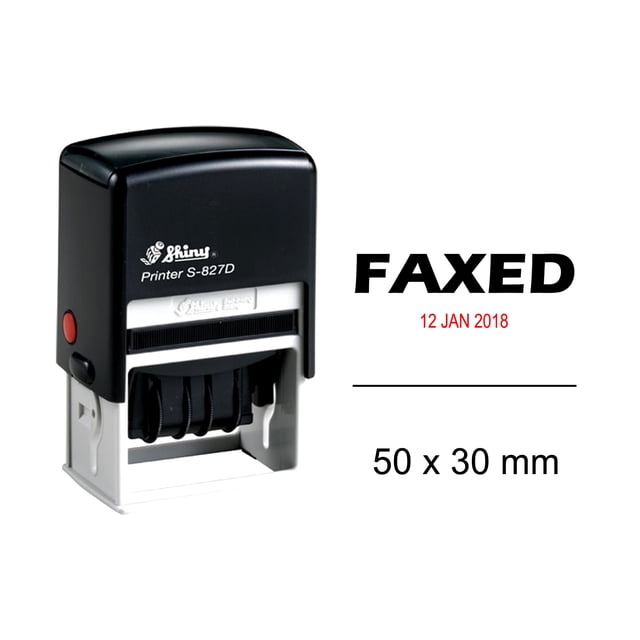 Self Inking Shiny Date Stamper With Faxed Text Ofiice Stationery Rubber Stamp S-827D