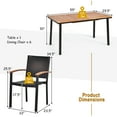 thumbnail image 2 of Gymax 7PCS Rattan Outdoor Dining Set Patio Furniture Set w/ Wooden Tabletop, 2 of 10