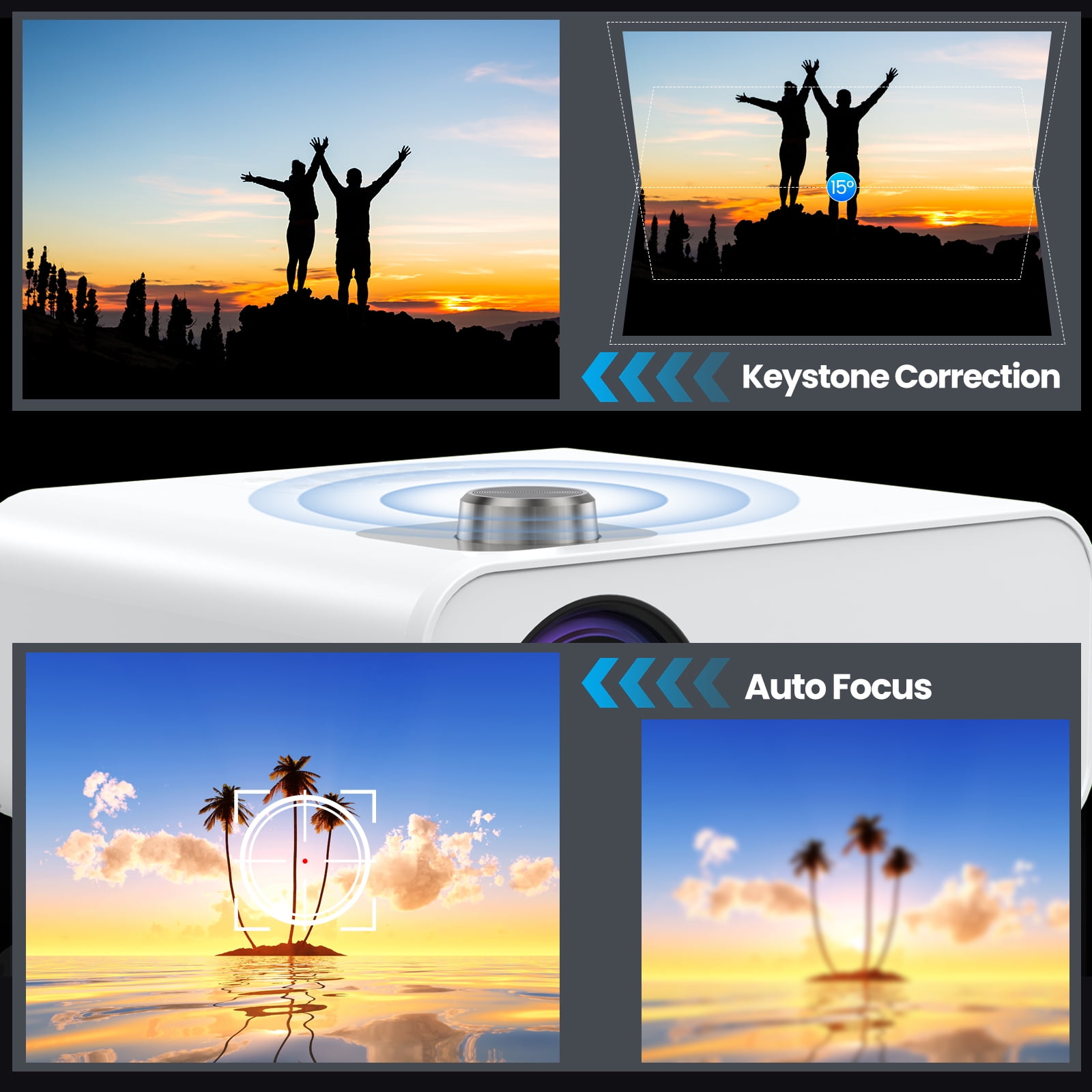Canada Flag Cube Groview 4K Projector With WiFi Bluetooth - 1000 ANSI ...