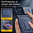 thumbnail image 3 of HCTian for Motorola Moto G Play 2026 Case, Moto G 2026/2025 Case with 2*Screen Protector, Upgrade Slide Camera Cover/Kickstand/Lanyard Strap, Military Grade Heavy Duty Shockproof Protective Case, 3 of 7